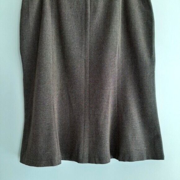 LAURA PLUS / Light Fabric Tweed Midi Skirt Brown & Cream Sz 18 - Picture 4 of 9